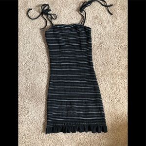 Black fitted mini dress